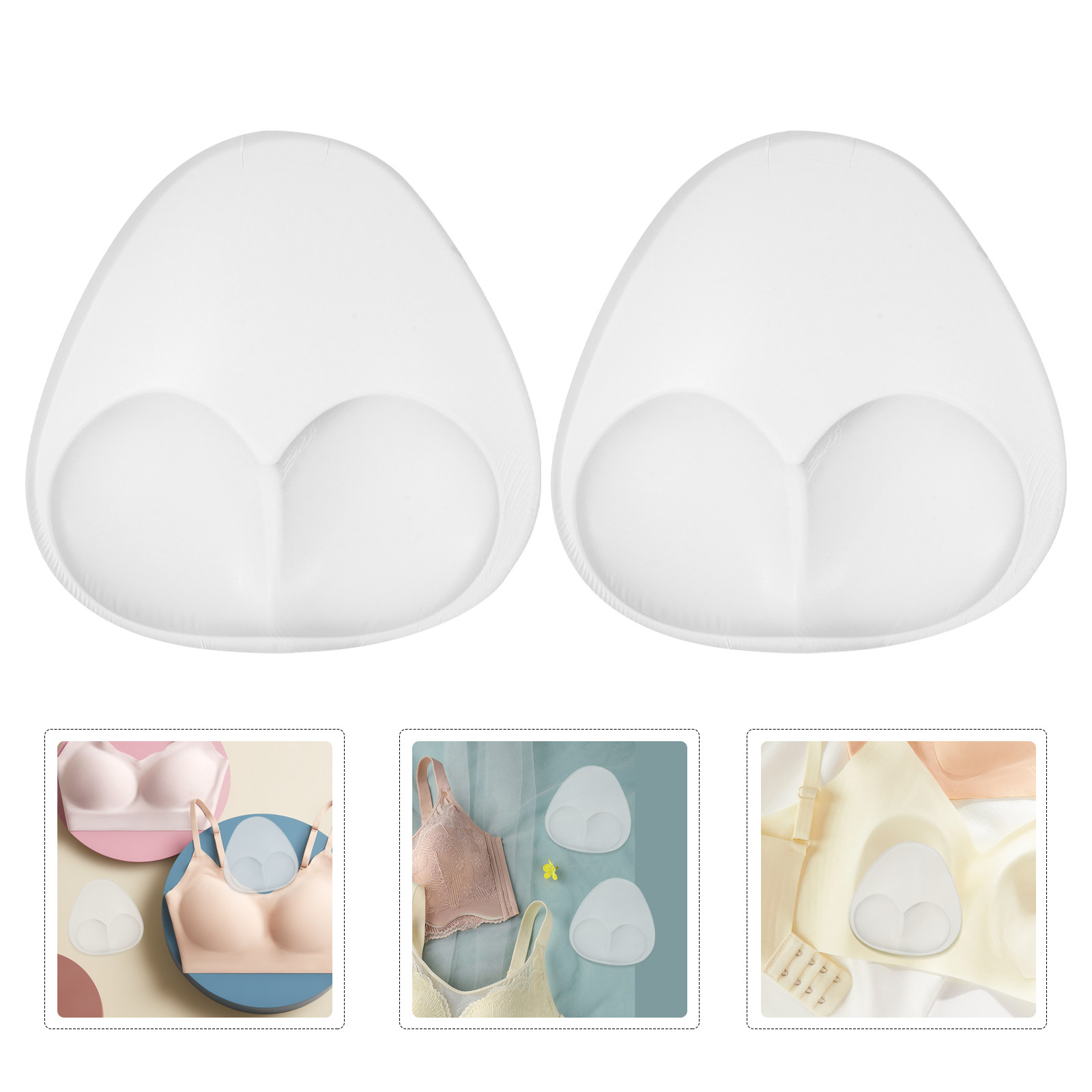 Push Up Bra Padded - แผ่นซิลิโคนเสริมทรงแบบซ่อน 1 คู่ หนา กันน้ำ สำหรับชุดชั้นในกีฬาและชุดว่ายน้ำ
